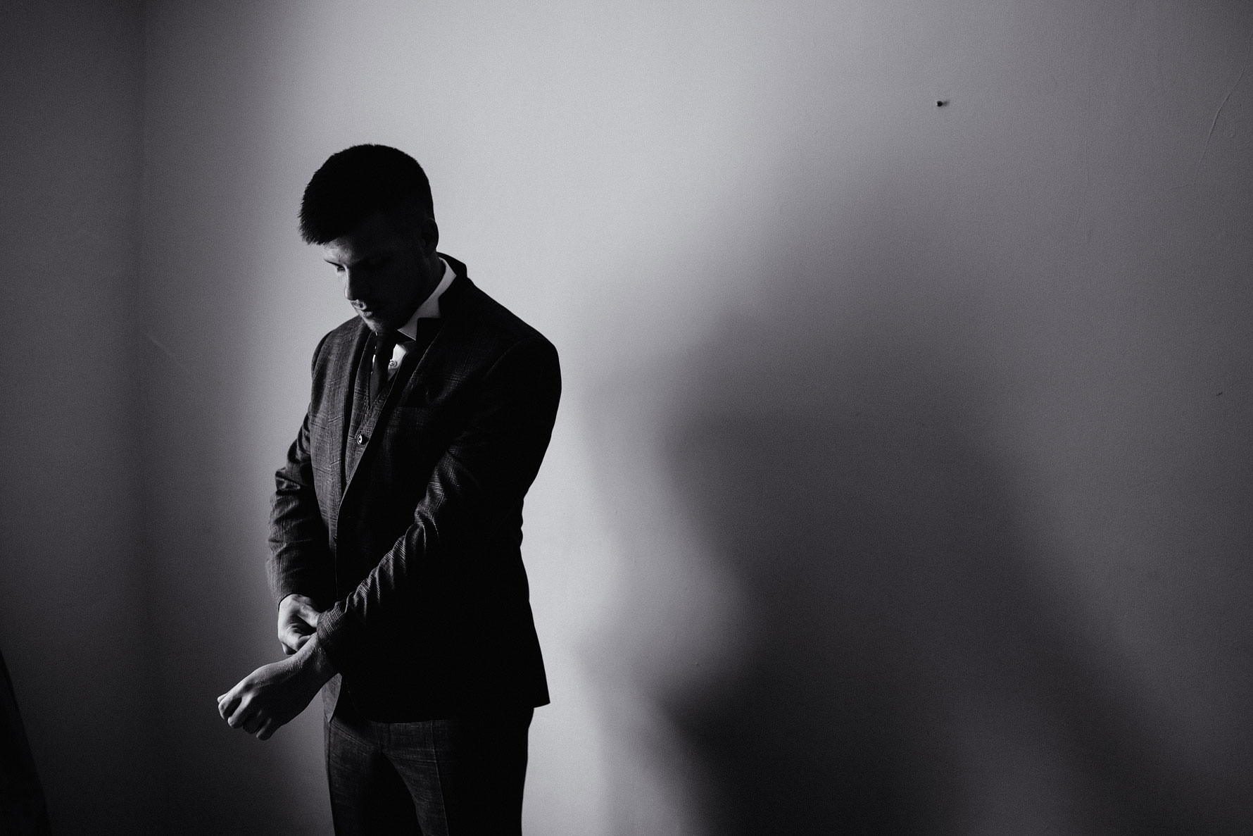 a groom getting ready for his day