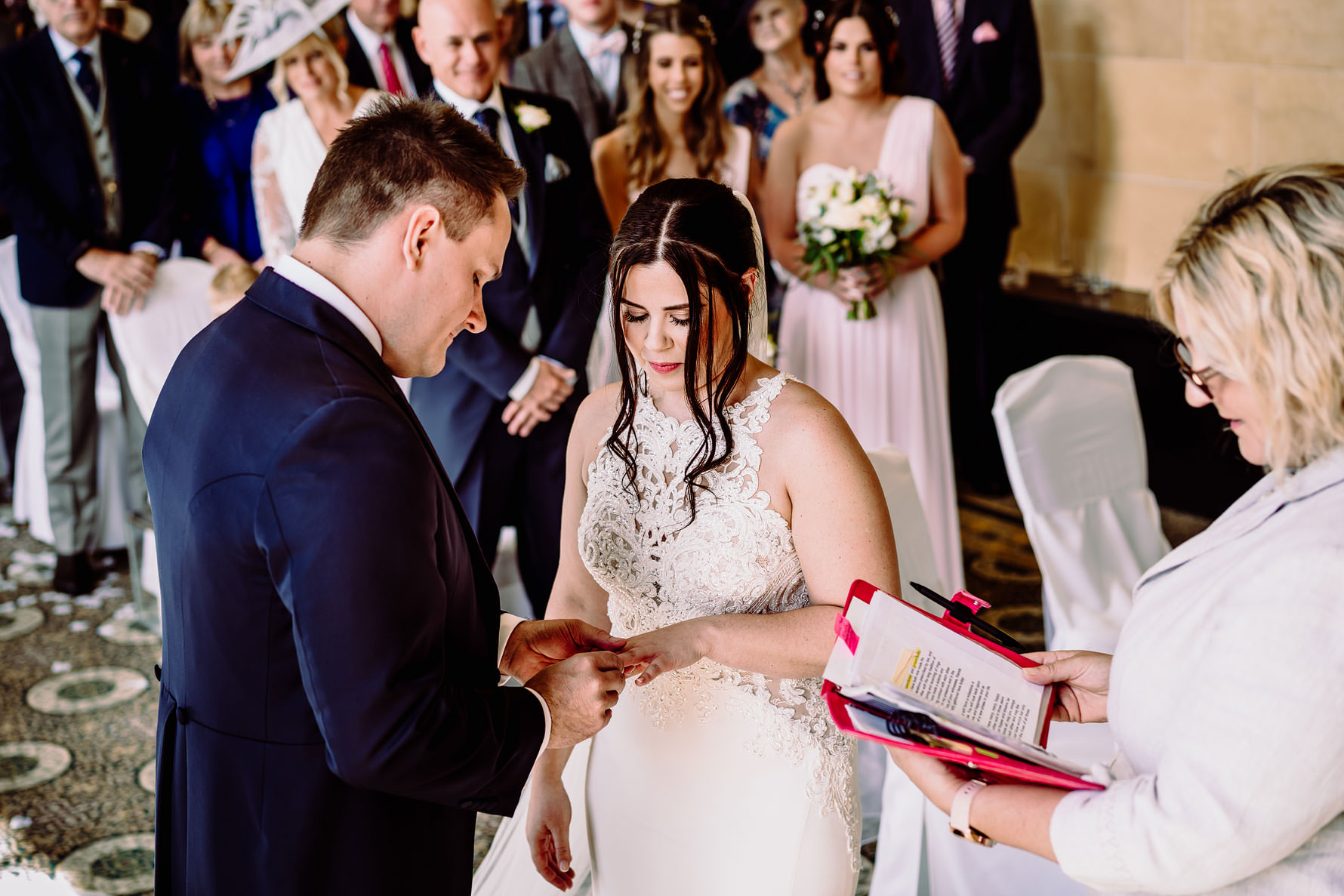 exchange of rings at a wedding