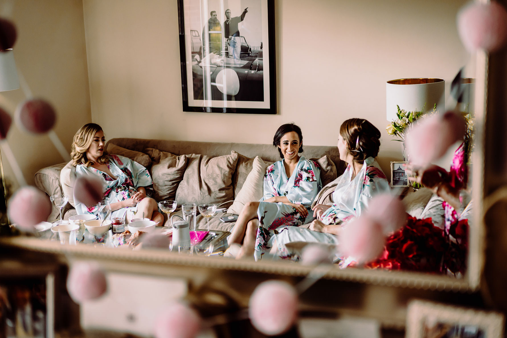 bridesmaids chatting