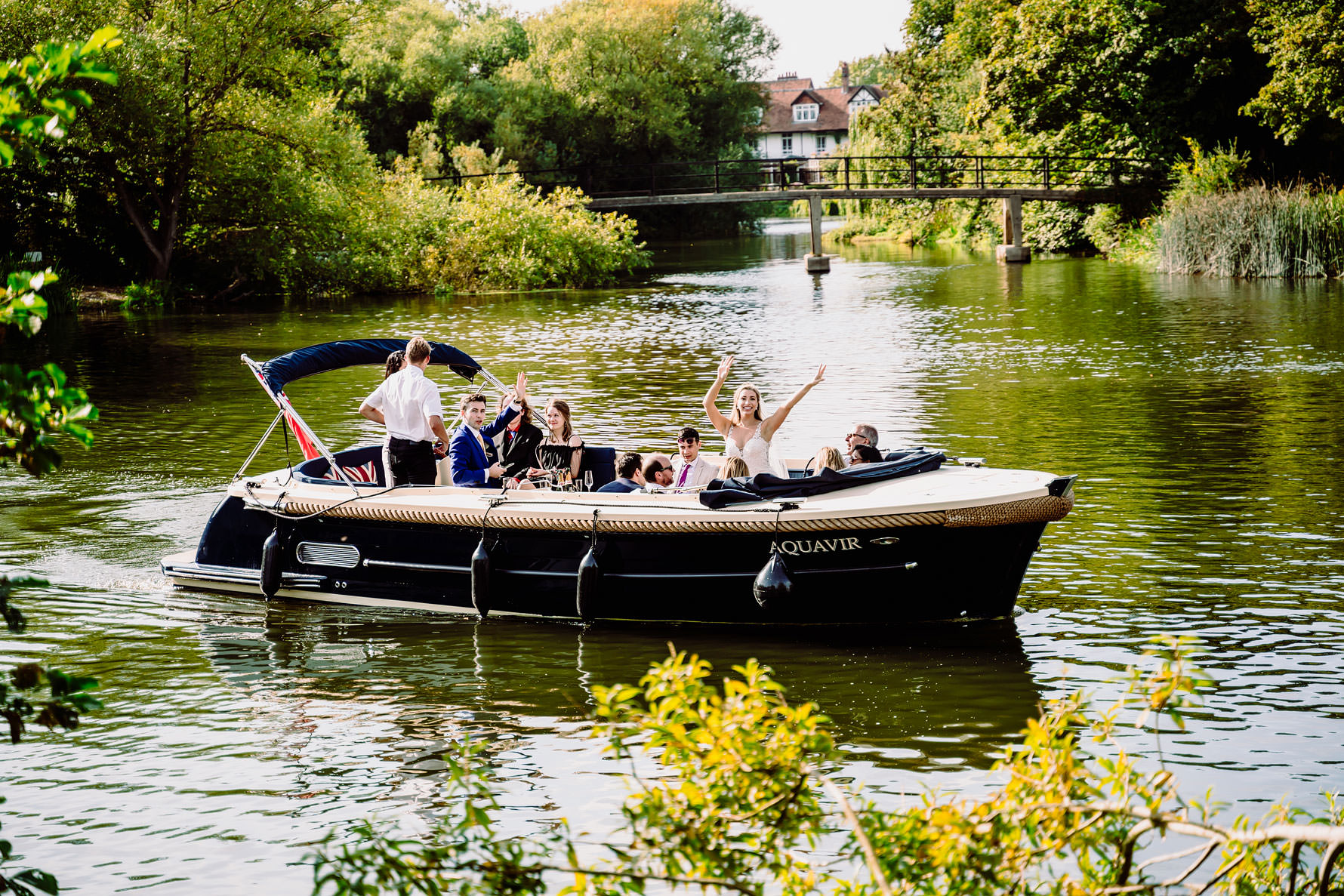 boat wedding on the thames