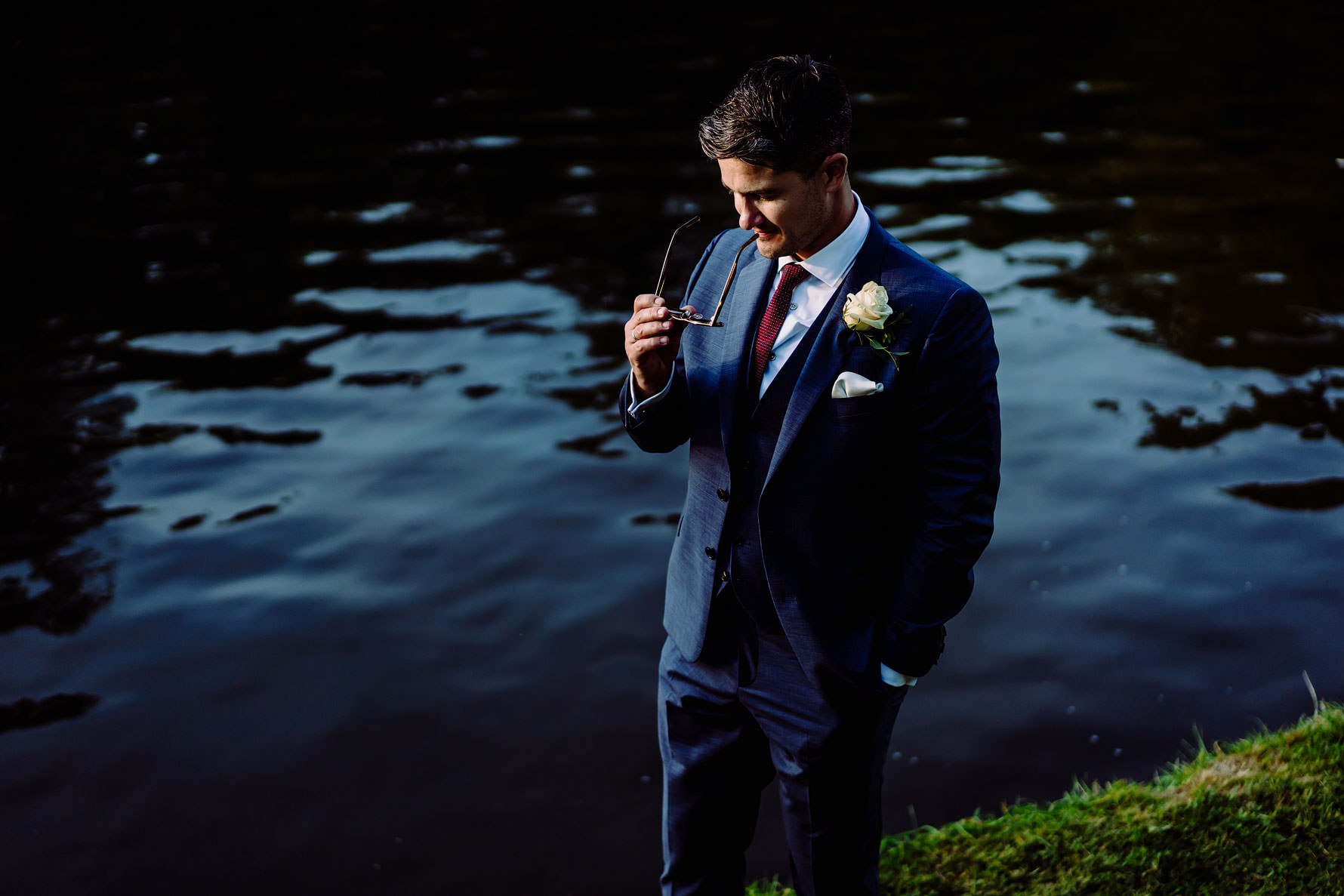 a contemporary groom portrait