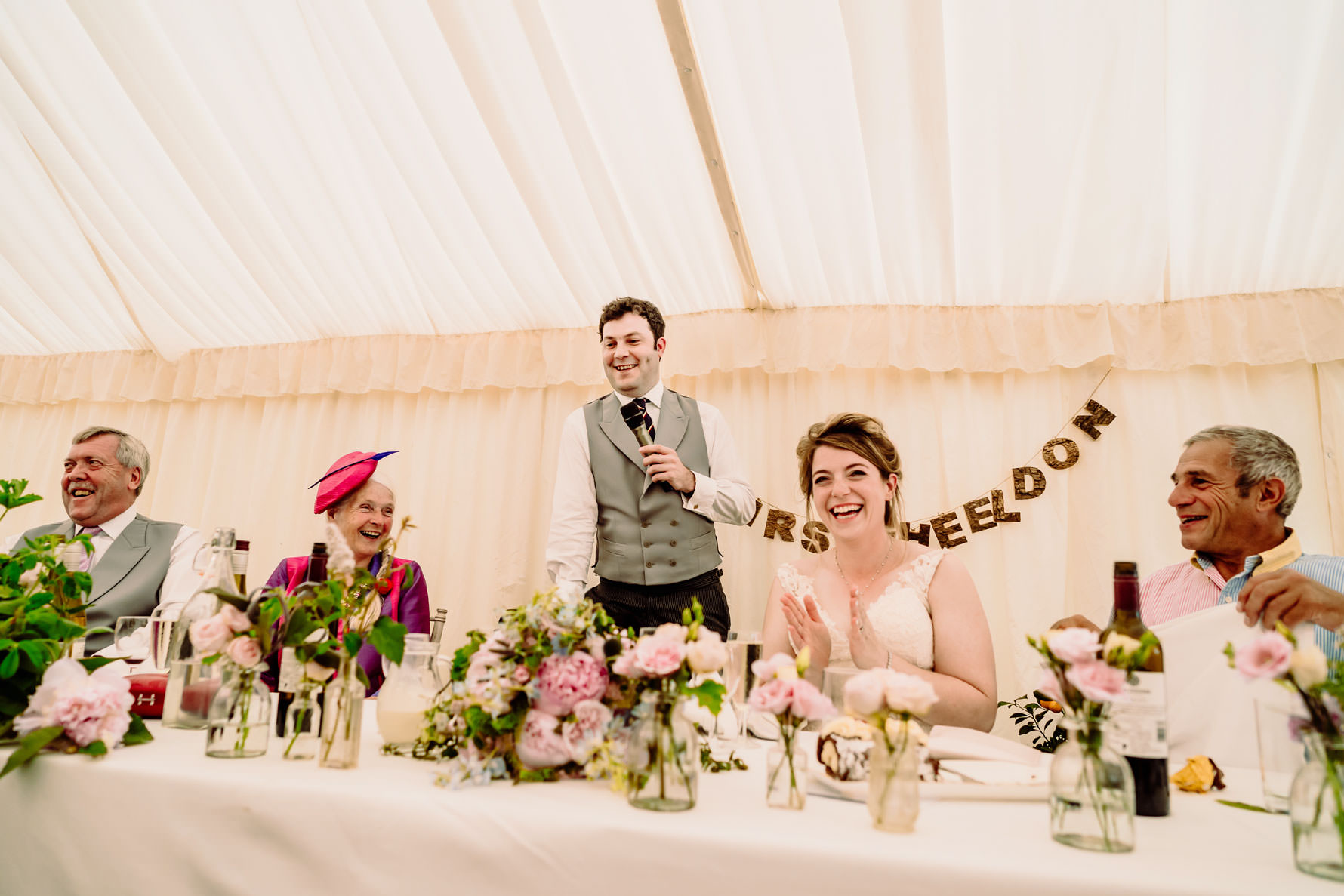 the speeches at a northampton wedding