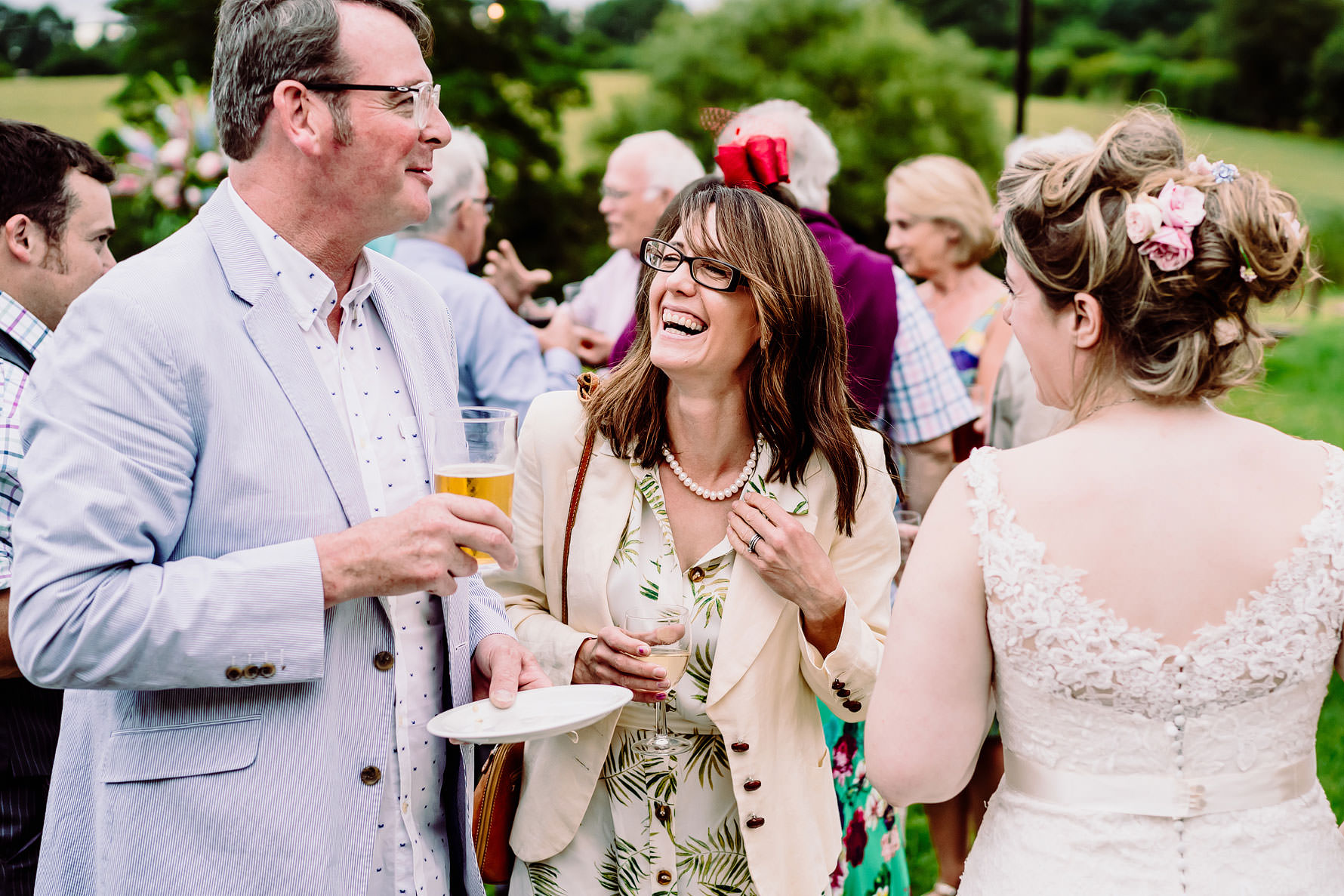 happy guests at a wedding